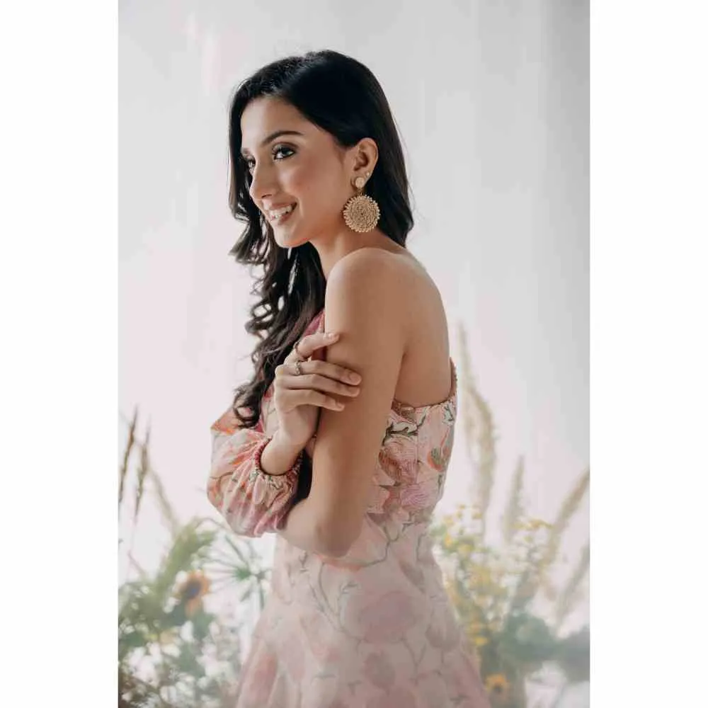 Old Marigold Lolita One Shoulder Dress with Belt (Set of 2)