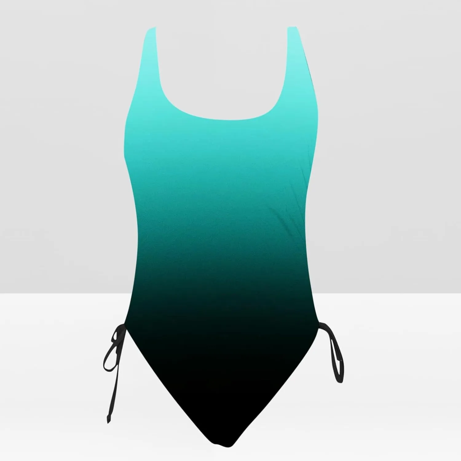 One Piece Swimsuit for Women 2025 Gradient Monokini Swimwear High Cut Athletic Sporty Slimming Bathing Suits