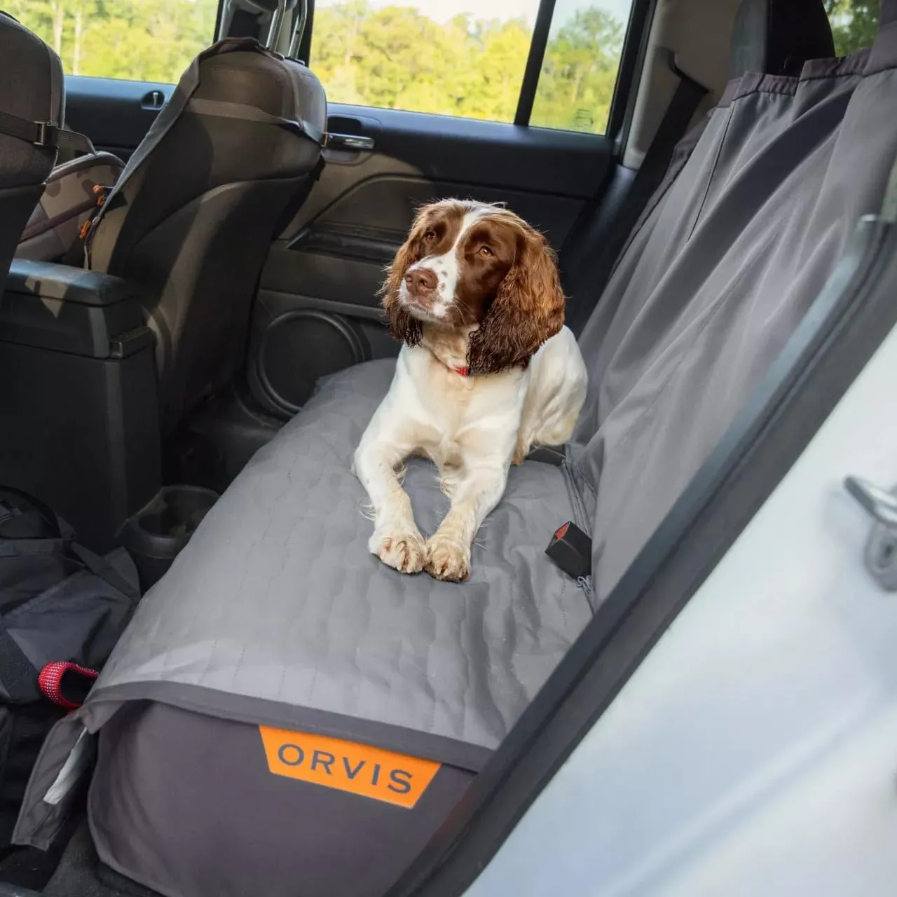 Orvis Dog Tough Trail Seat Protector, Granite - Compact