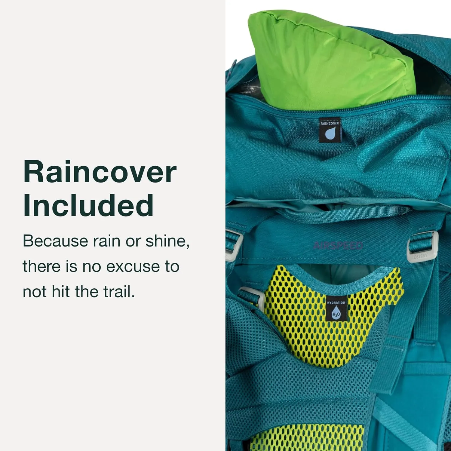 Osprey Ace 38L Kids' Backpacking Backpack, Green Canopy