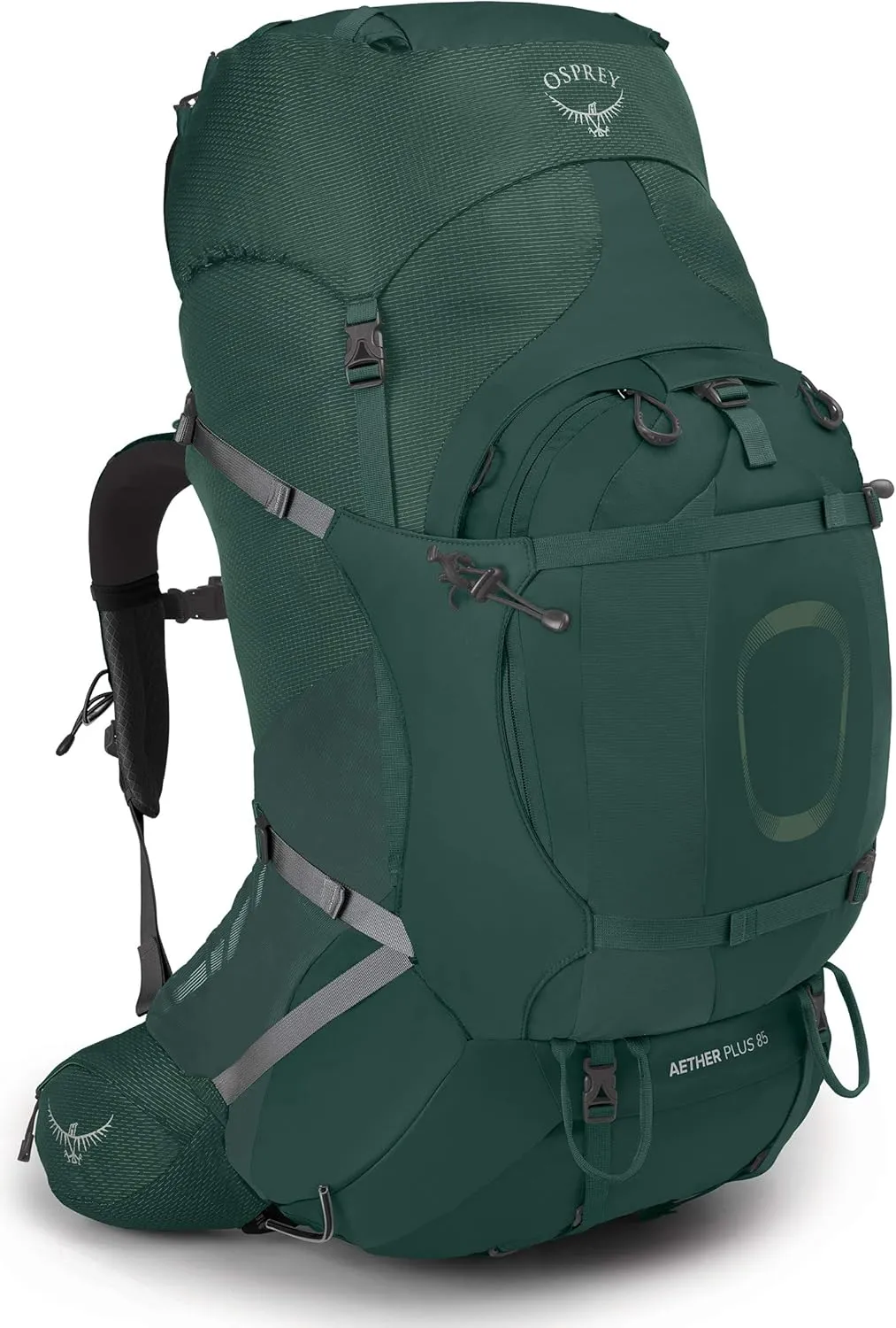 Osprey Aether Plus 85L Men's Backpacking Backpack, Axo Green, L/XL