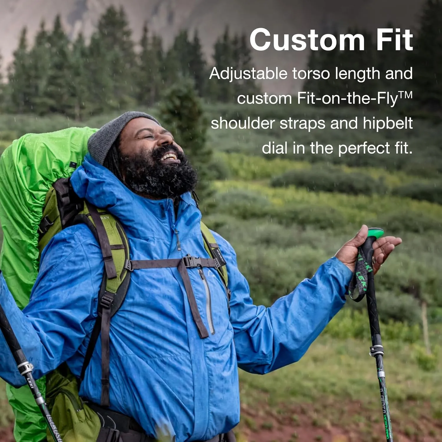 Osprey Aether Plus 85L Men's Backpacking Backpack, Axo Green, L/XL