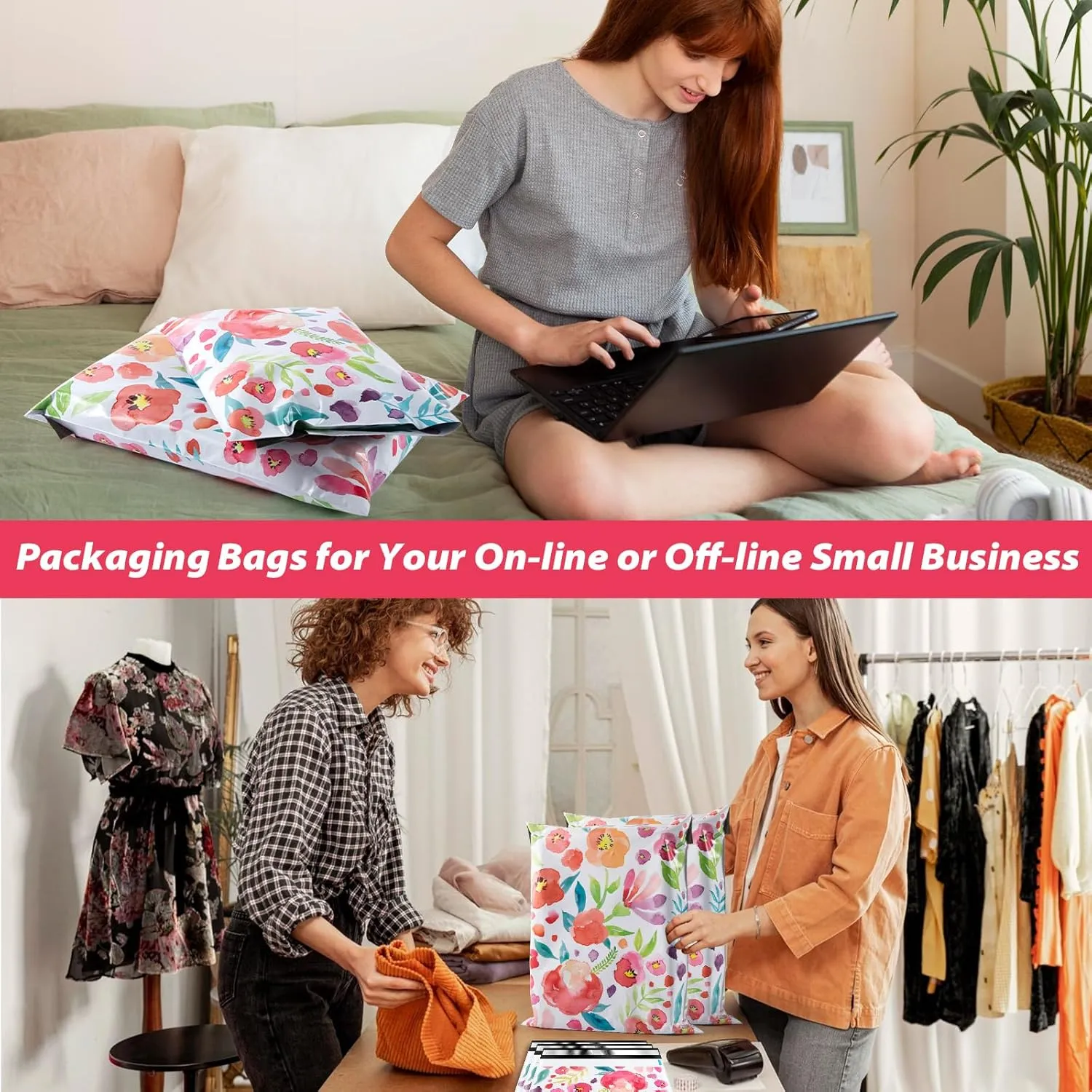 Oududianzi Large Poly Mailers 14.5x19, 50Pack Shipping Bags, Mailing bags, Mailers Poly Bags, Shipping Envelopes, Packaging Bags for Onine and Off-line Small Business