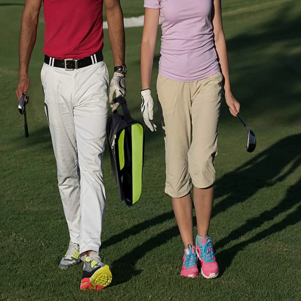 Outdoor Golf Shoes Bags Travel Shoes Bags Zippered Sport Shoes Bag (Green)