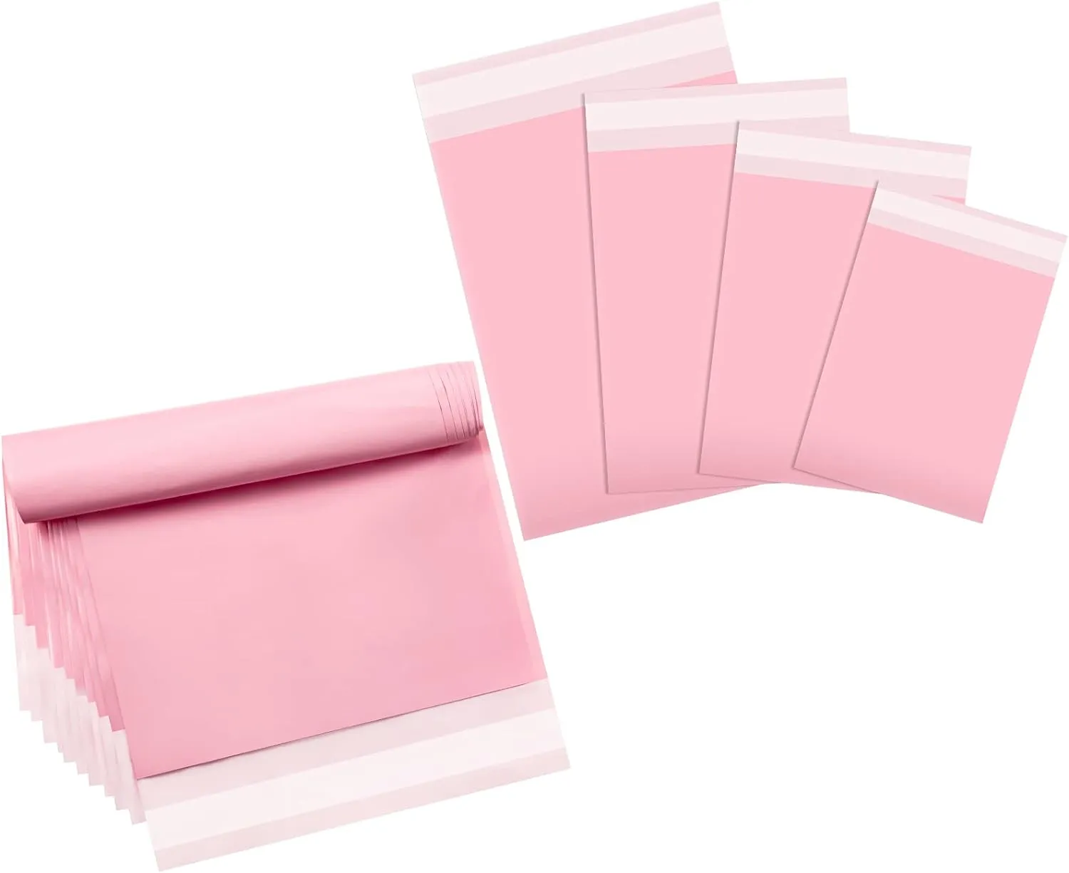 Outus 120 Pcs Poly Mailer Envelope 4 Sizes Shipping Bags Self Adhesive Clasp Envelope Self Adhesive Tear Proof Mailing Covers(8 x 12 In, 10 x 14 In, 13 x 18 In, 15 x 20 in,Pink)