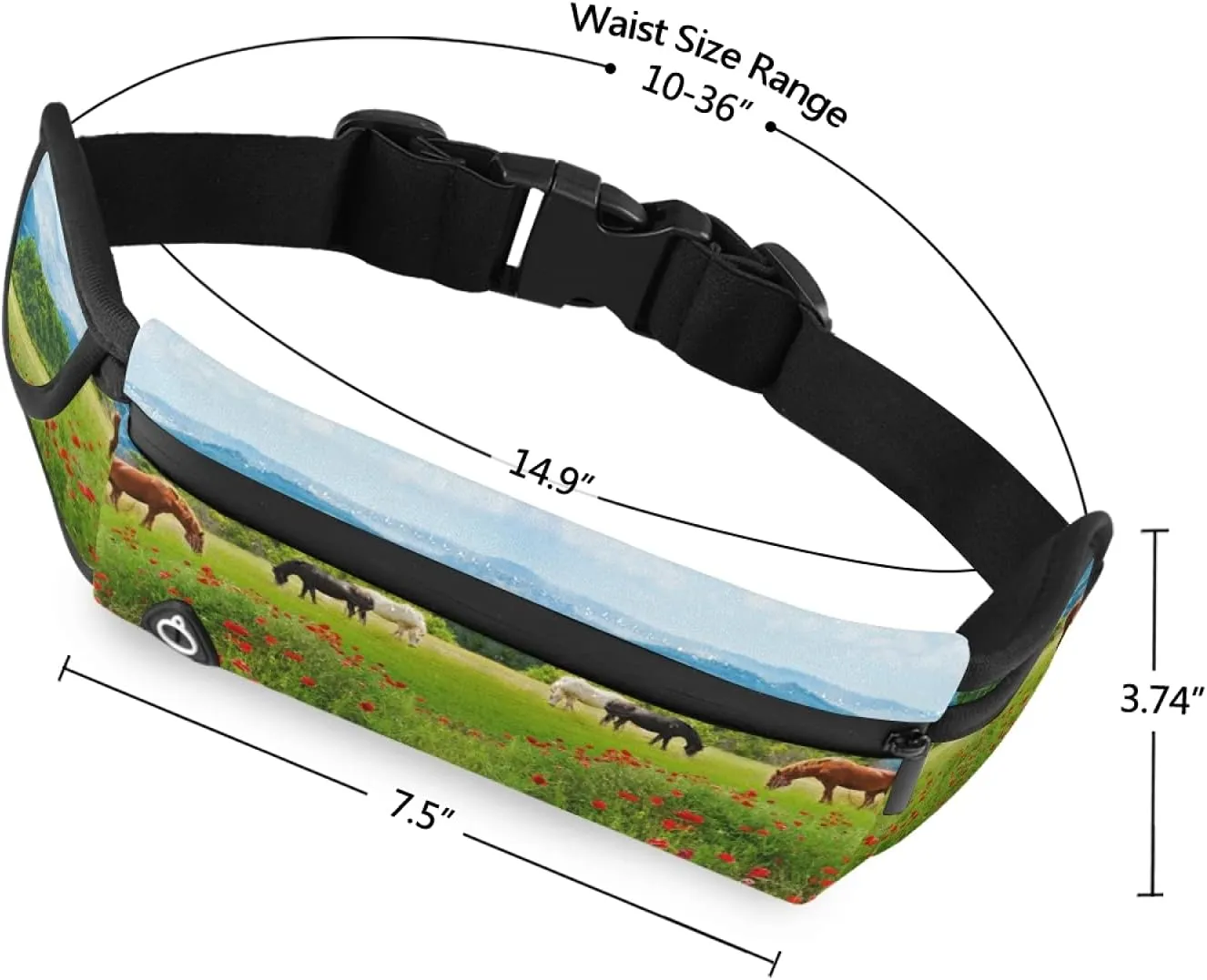 Oyihfvs Adjustable Running Belt, Fanny Pack Waist Pack, Runners Bag, Sports Hiking Fitness Exercise Gym Pouch for Women Men Accessories