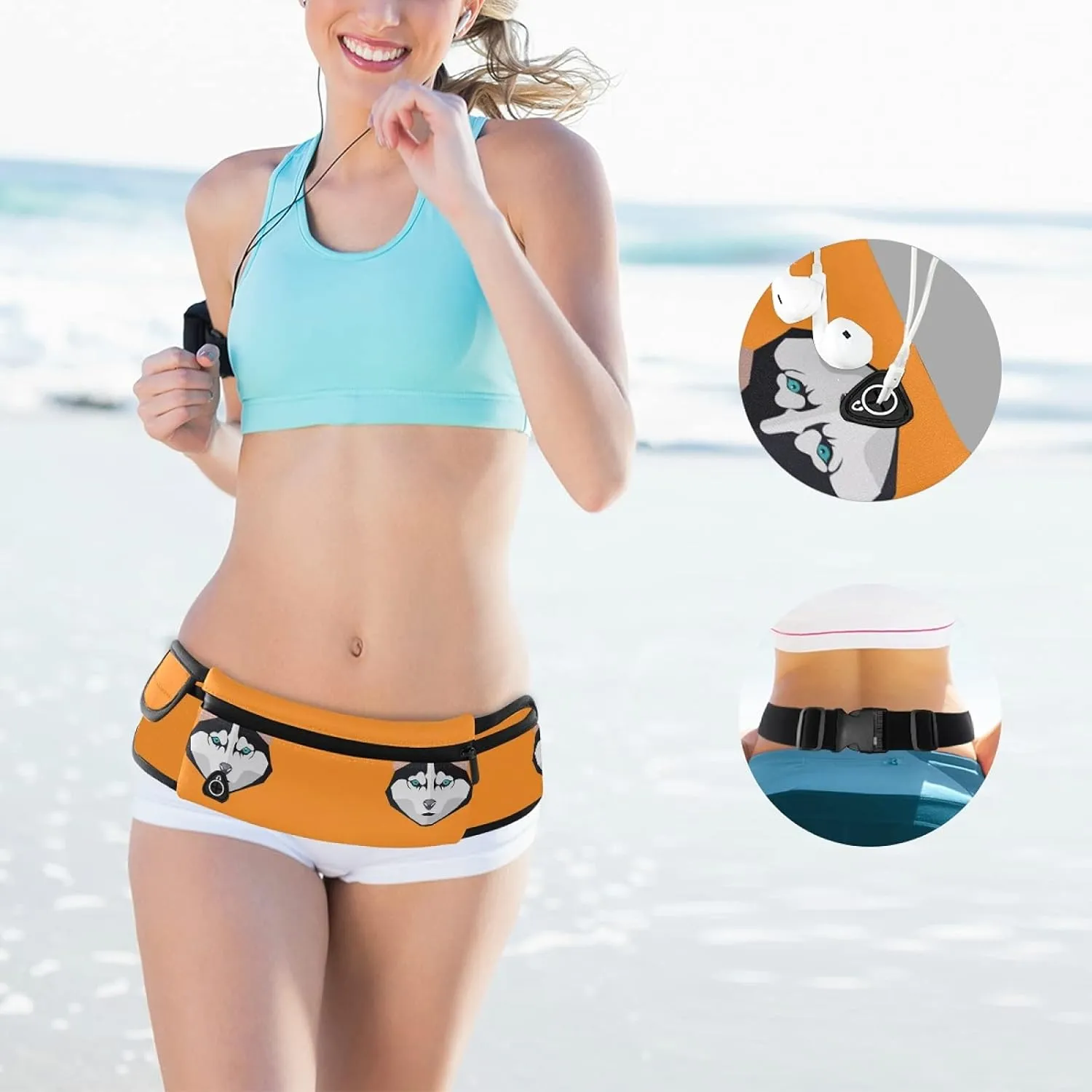 Oyihfvs Adjustable Running Belt, Fanny Pack Waist Pack, Runners Bag, Sports Hiking Fitness Exercise Gym Pouch for Women Men Accessories