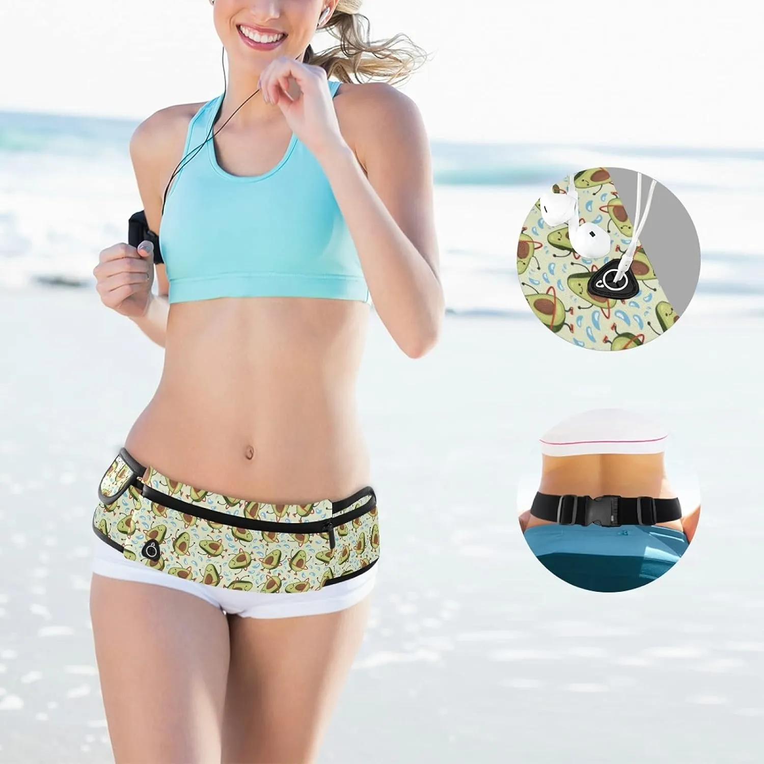 Oyihfvs Adjustable Running Belt, Fanny Pack Waist Pack, Runners Bag, Sports Hiking Fitness Exercise Gym Pouch for Women Men Accessories