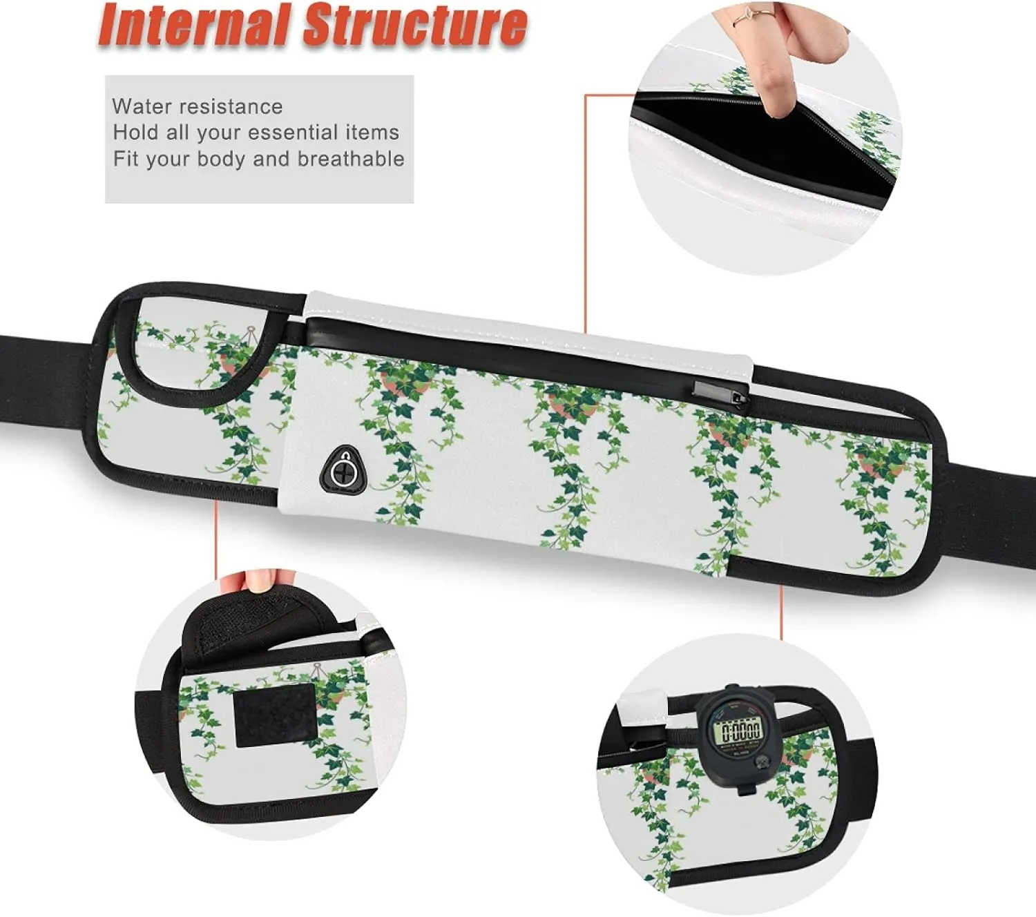 Oyihfvs Adjustable Running Belt, Fanny Pack Waist Pack, Runners Bag, Sports Hiking Fitness Exercise Gym Pouch for Women Men Accessories