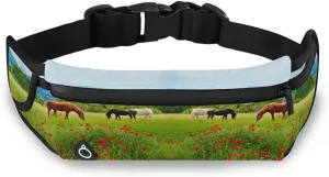 Oyihfvs Adjustable Running Belt, Fanny Pack Waist Pack, Runners Bag, Sports Hiking Fitness Exercise Gym Pouch for Women Men Accessories
