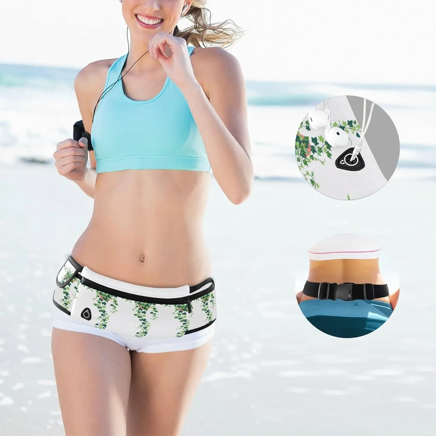 Oyihfvs Adjustable Running Belt, Fanny Pack Waist Pack, Runners Bag, Sports Hiking Fitness Exercise Gym Pouch for Women Men Accessories