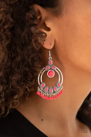 Palm Breeze - Pink Earrings