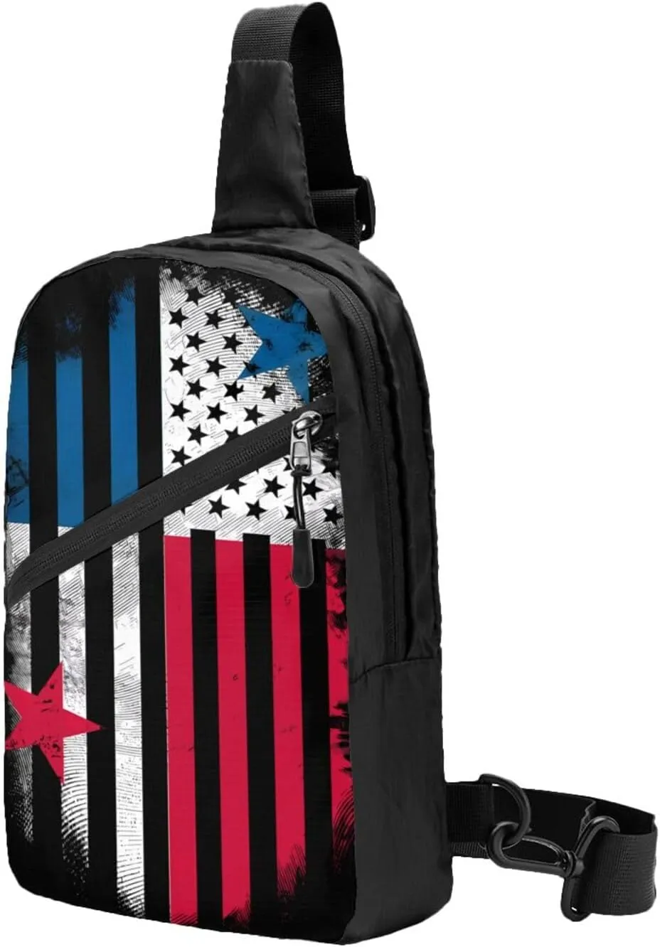 Panamanian American Flag Panama Portable Crossbody Bag Foldable Sling Bags Sports Gym Chest Daypack Reusable Shoulder Backpack Casual Diagonally Rucksack Fanny Packs