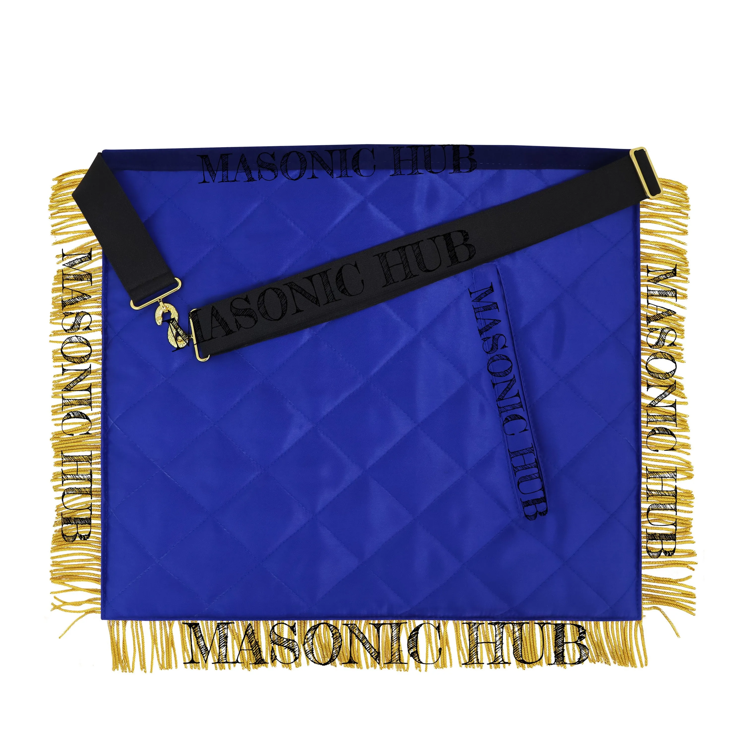 Past Master Skull & Cross Bones 100% Lambskin Masonic Apron - Handcrafted