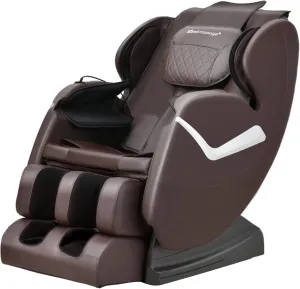 PayLessHere Massage Chair,Electric Shiatsu Full Body Zero Gravity Massage Recliner Chair with Remote Controls 34 Massage Airbags Built-in Heat for Home Office,Brown