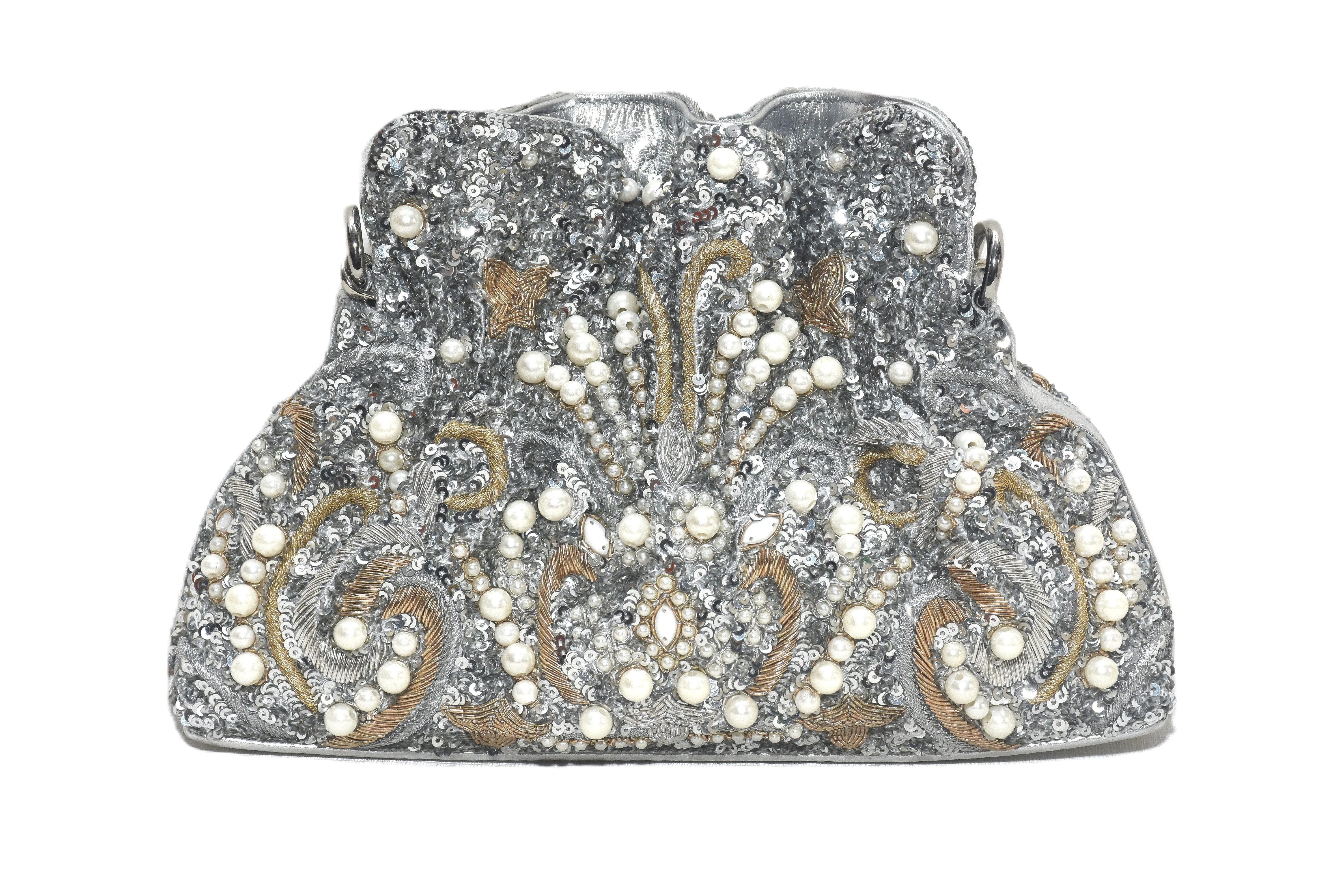 PEARL  BEADED  & SEQUIN PURSE