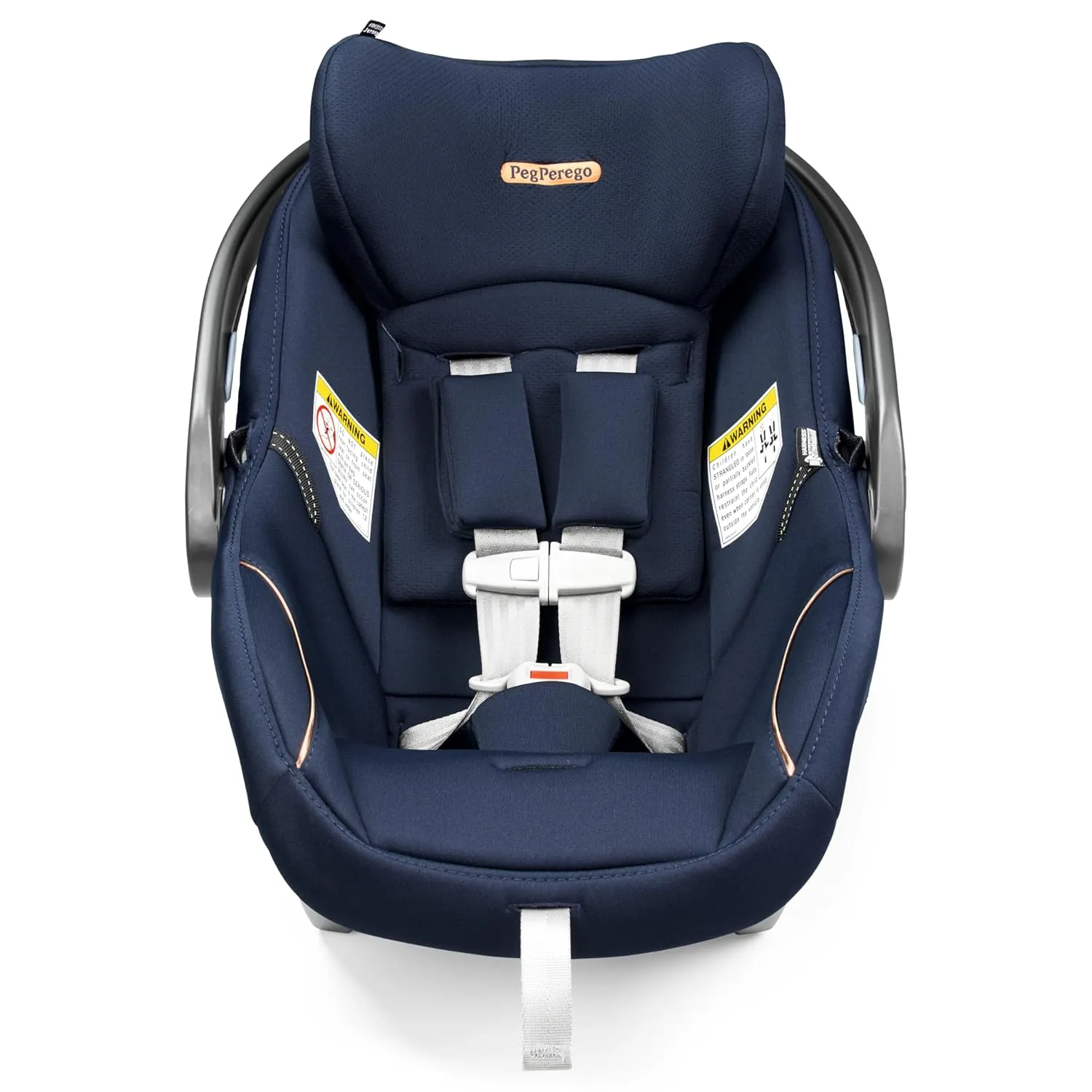 Peg Perego Primo Viaggio Nido - Rear Facing Infant Car Seat - Includes Base with Load Leg & Anti-Rebound Bar - for Babies 4 to 30 lbs - Made in Italy - Blue Shine (Blue & Copper)