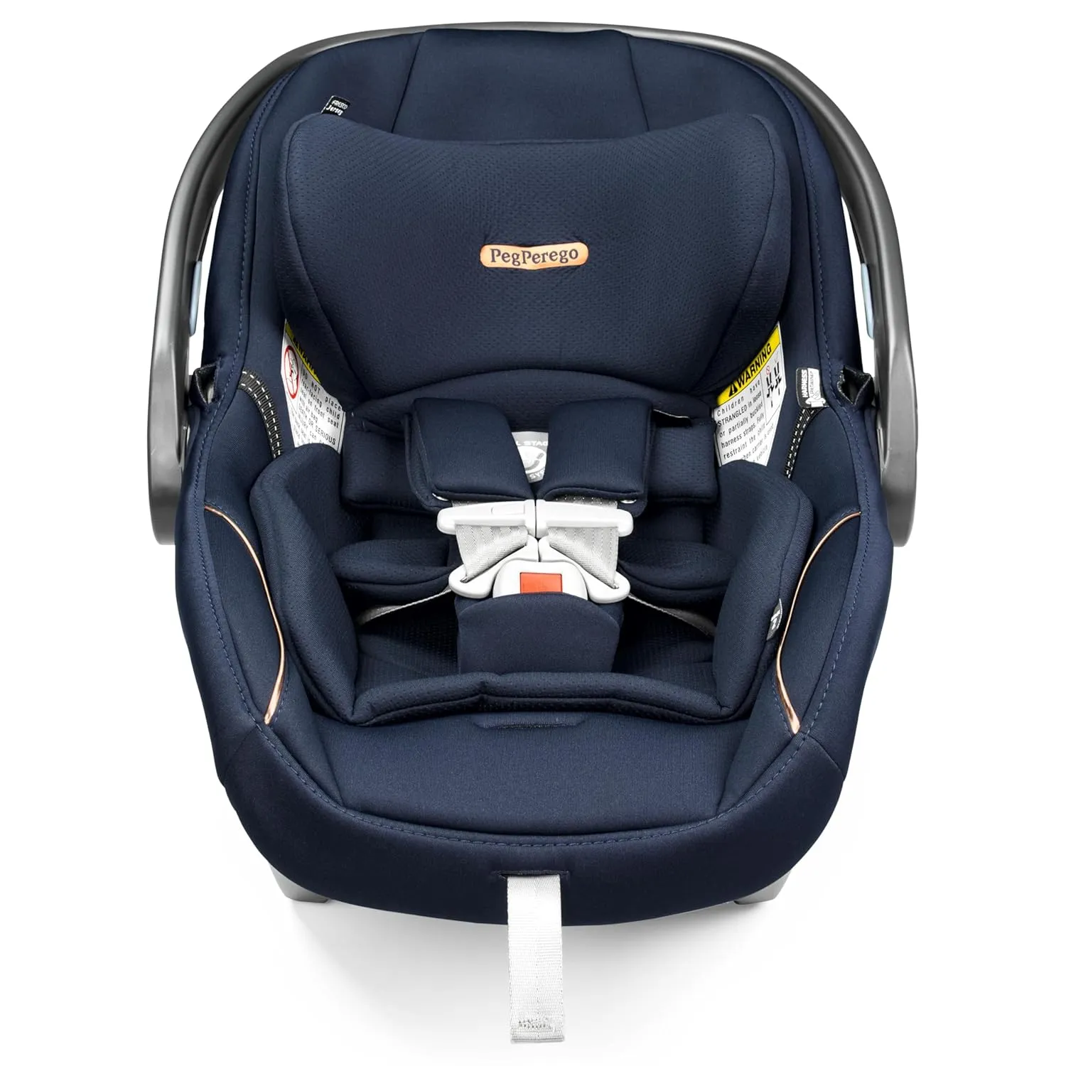 Peg Perego Primo Viaggio Nido - Rear Facing Infant Car Seat - Includes Base with Load Leg & Anti-Rebound Bar - for Babies 4 to 30 lbs - Made in Italy - Blue Shine (Blue & Copper)
