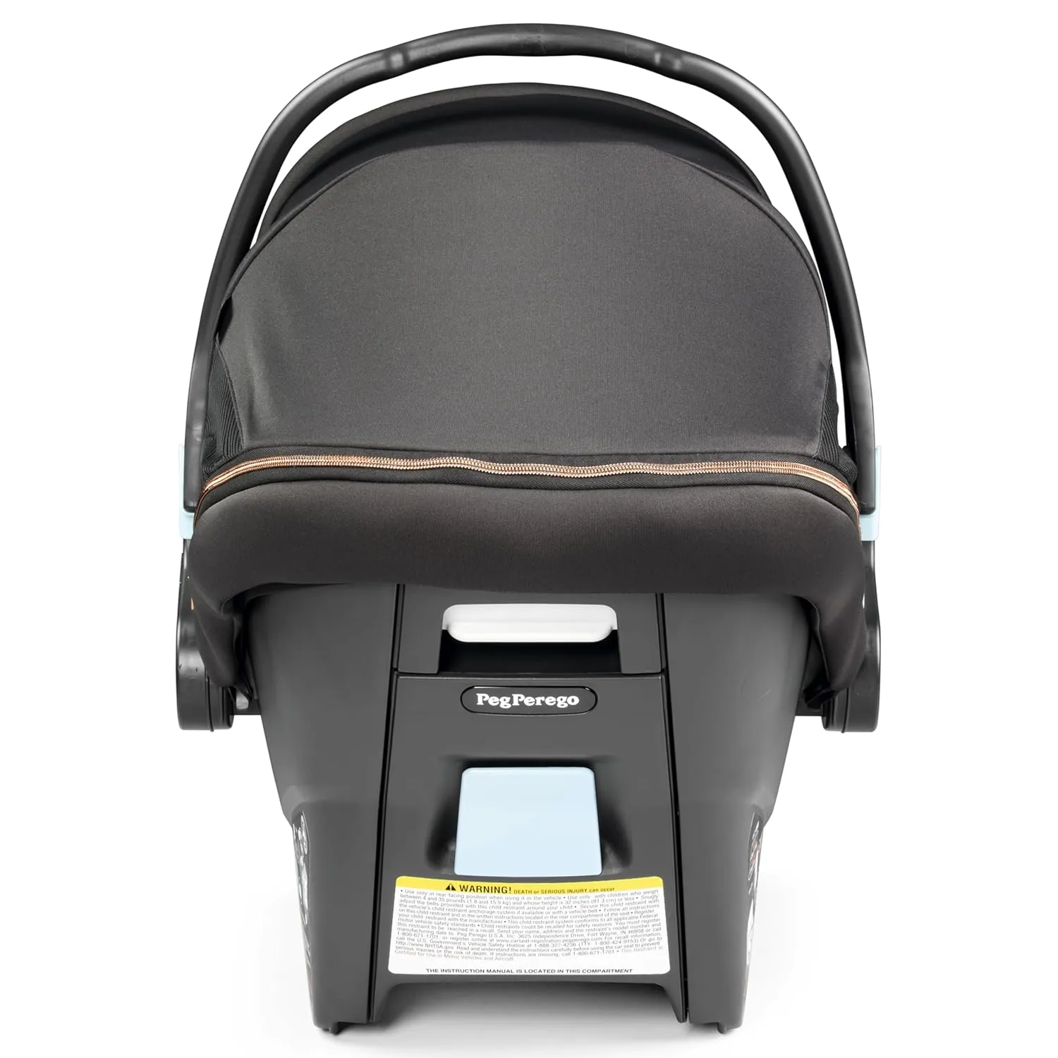 Peg Perego Primo Viaggio Nido - Rear Facing Infant Car Seat - Includes Base with Load Leg & Anti-Rebound Bar - for Babies 4 to 30 lbs - Made in Italy - Fiat 500 (Grey)