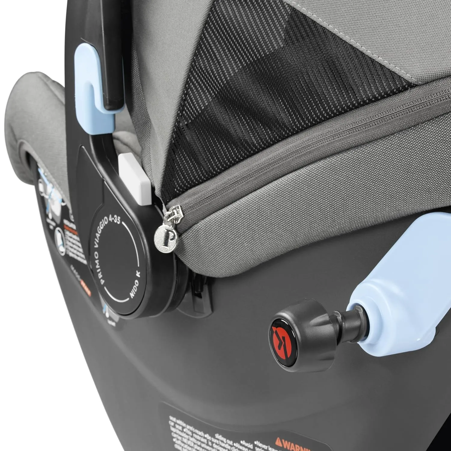 Peg Perego Primo Viaggio Nido - Rear Facing Infant Car Seat - Includes Base with Load Leg & Anti-Rebound Bar - for Babies 4 to 30 lbs - Made in Italy - Mercury