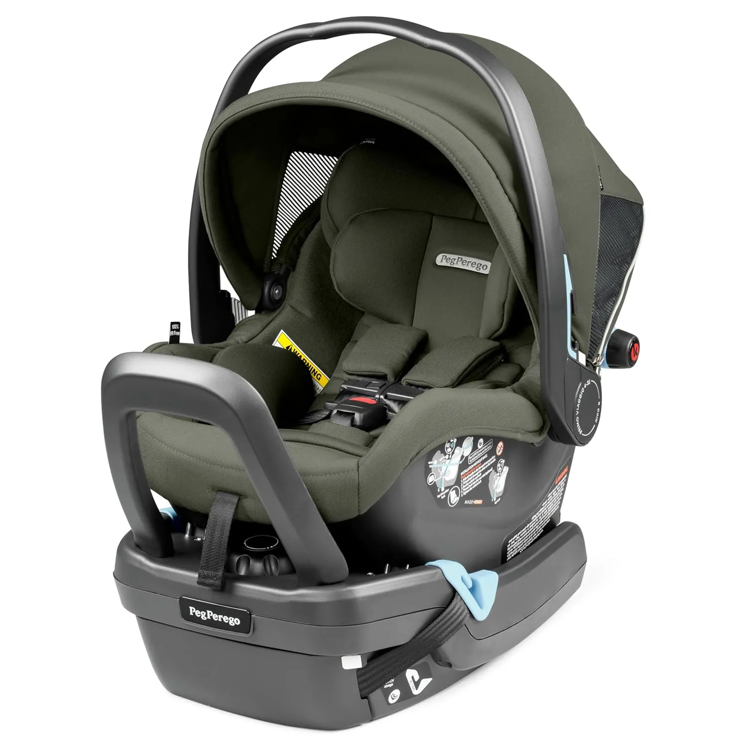 Peg Perego Primo Viaggio Nido - Rear Facing Infant Car Seat - Includes Base with Load Leg & Anti-Rebound Bar - for Babies 4 to 30 lbs - Made in Italy - Metal