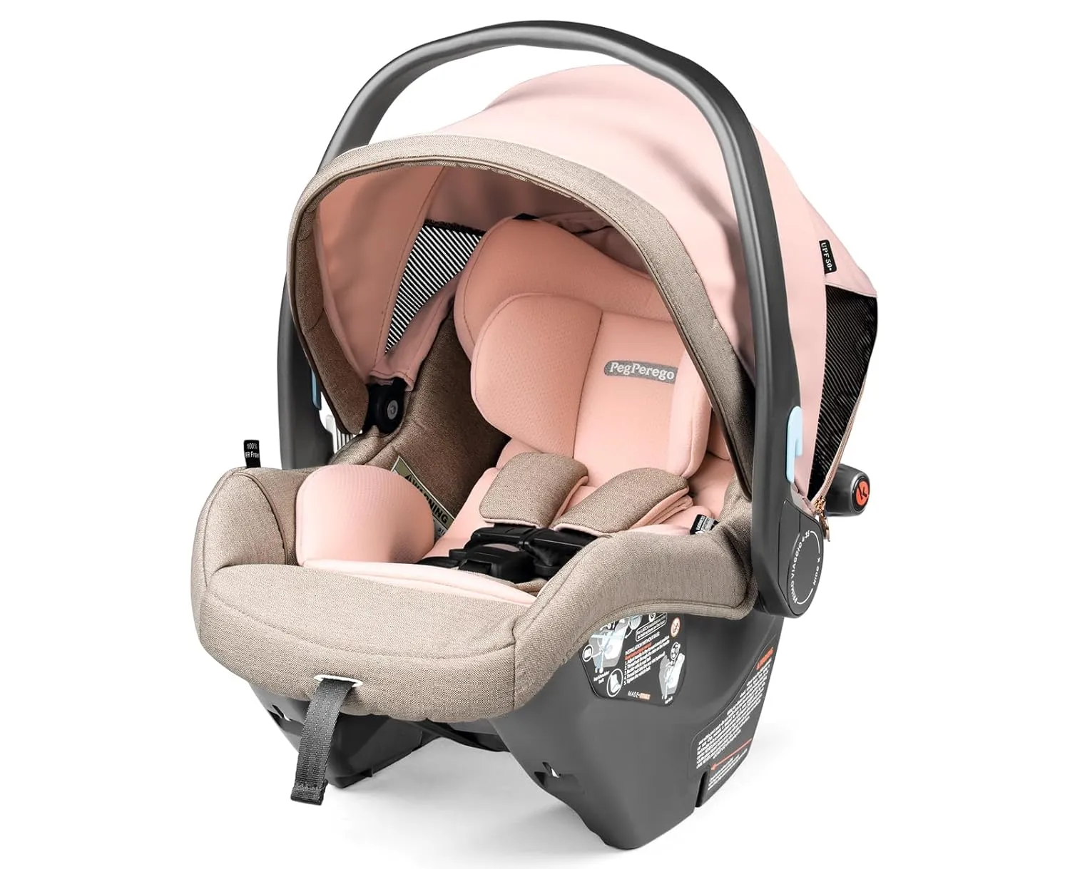 Peg Perego Primo Viaggio Nido - Rear Facing Infant Car Seat - Includes Base with Load Leg & Anti-Rebound Bar - for Babies 4 to 30 lbs - Made in Italy - Mon Amour