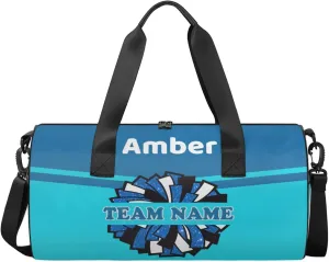 Personalized Cheer Bag for Women, Custom Name Overnight Duffel Bags Sport Gym Bag Travel Weekender Bag for Cheerleader Team Gifts, Blue Navy