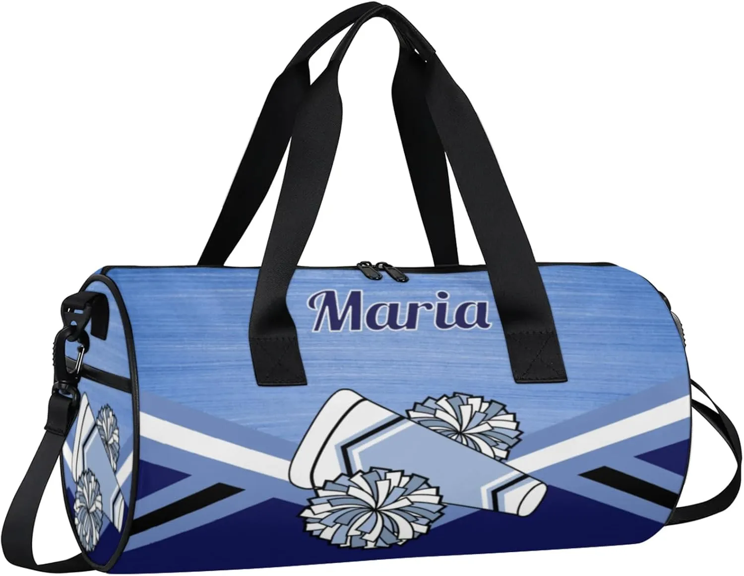 Personalized Cheer Bag for Women, Custom Overnight Duffel Bags Sport Gym Bag Travel Weekender Bag for Cheerleader Team Gifts, Blue