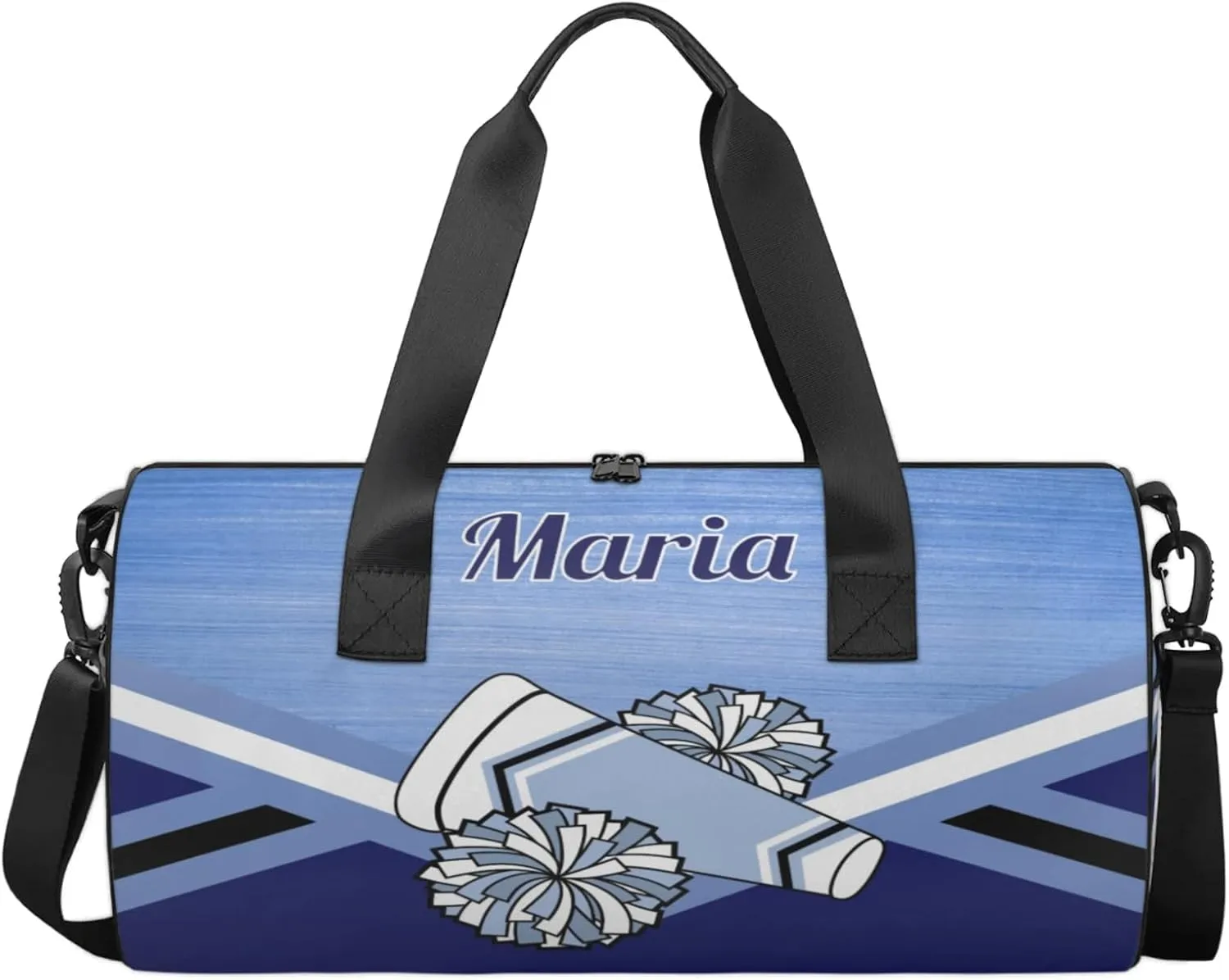 Personalized Cheer Bag for Women, Custom Overnight Duffel Bags Sport Gym Bag Travel Weekender Bag for Cheerleader Team Gifts, Blue