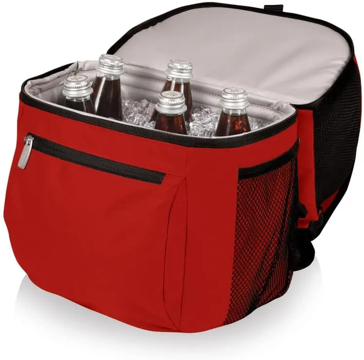 PICNIC TIME NCAA Ole Miss Rebels Zuma Backpack Cooler - Soft Cooler Backpack - Lunch Cooler, (Red)