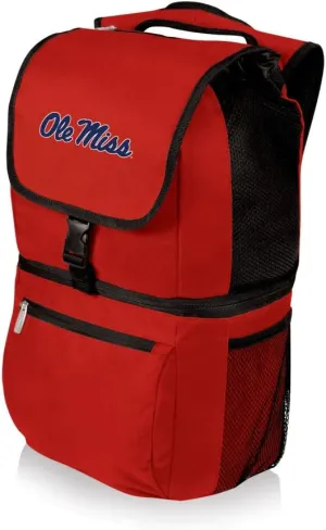 PICNIC TIME NCAA Ole Miss Rebels Zuma Backpack Cooler - Soft Cooler Backpack - Lunch Cooler, (Red)