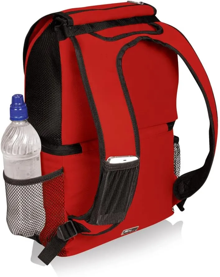 PICNIC TIME NCAA Ole Miss Rebels Zuma Backpack Cooler - Soft Cooler Backpack - Lunch Cooler, (Red)