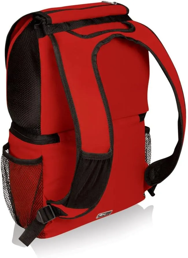 PICNIC TIME NCAA Ole Miss Rebels Zuma Backpack Cooler - Soft Cooler Backpack - Lunch Cooler, (Red)