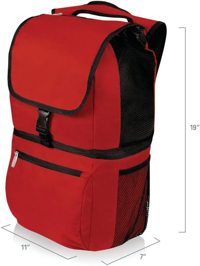 PICNIC TIME NCAA Ole Miss Rebels Zuma Backpack Cooler - Soft Cooler Backpack - Lunch Cooler, (Red)
