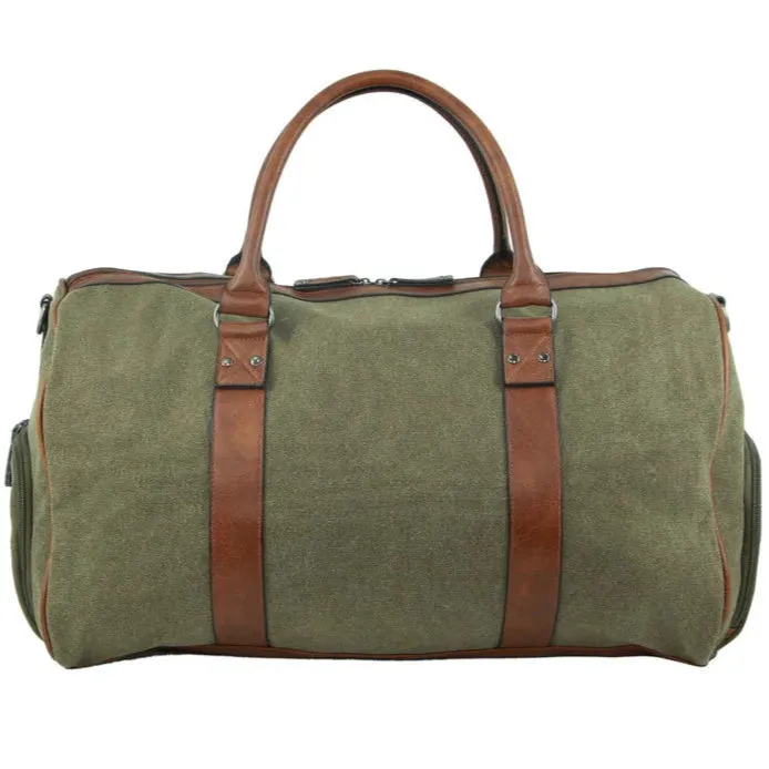 Pierre Cardin Canvas overnight duffle 2581 BROWN / KHAKI