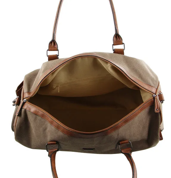 Pierre Cardin Canvas overnight duffle 2581 BROWN / KHAKI
