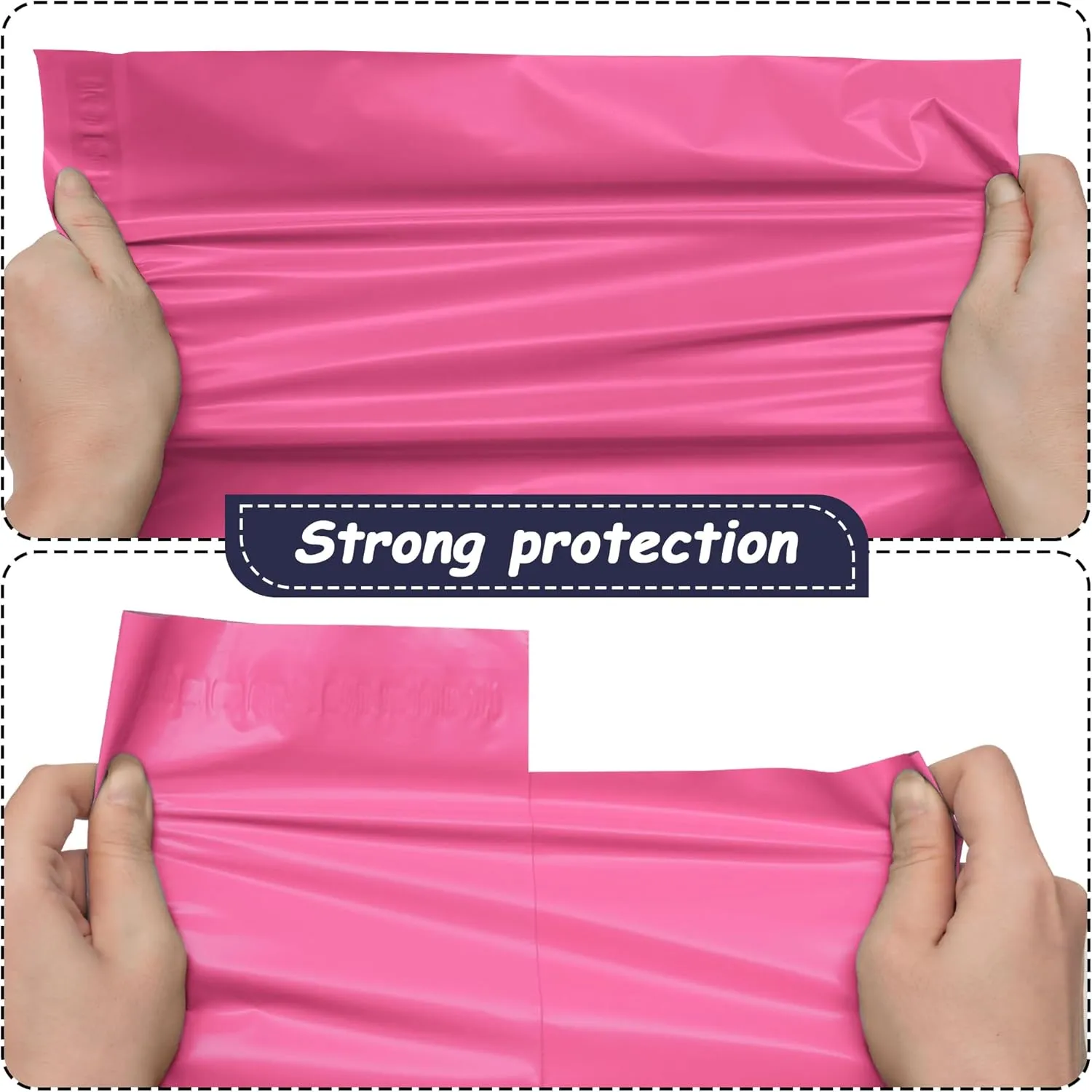 Pink Poly Mailers 10x13 Inch 100 Pcs, Strong Adhesive Shipping Bags for Clothing, Self-Sealing and Waterproof Mailing Envelopes, Privacy Protected Mailer Bags for Small Business