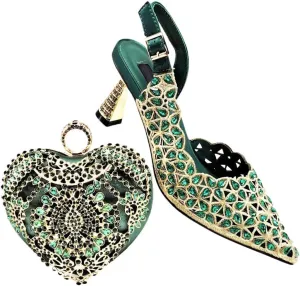 Platform Wedge Comfort Heels Bag Set Italian Designer Women’s Partywear