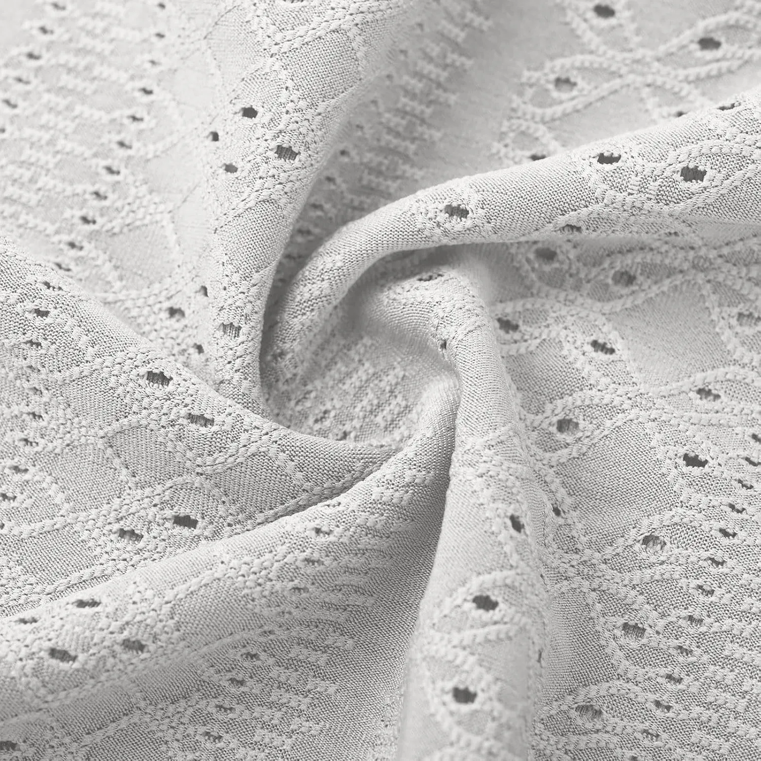 Plus Size Eyelet Sundresses for Women Summer Beach Criss Cross V Neck Ruffle Sleeve Pleated A Line Flowy Tank Dresses