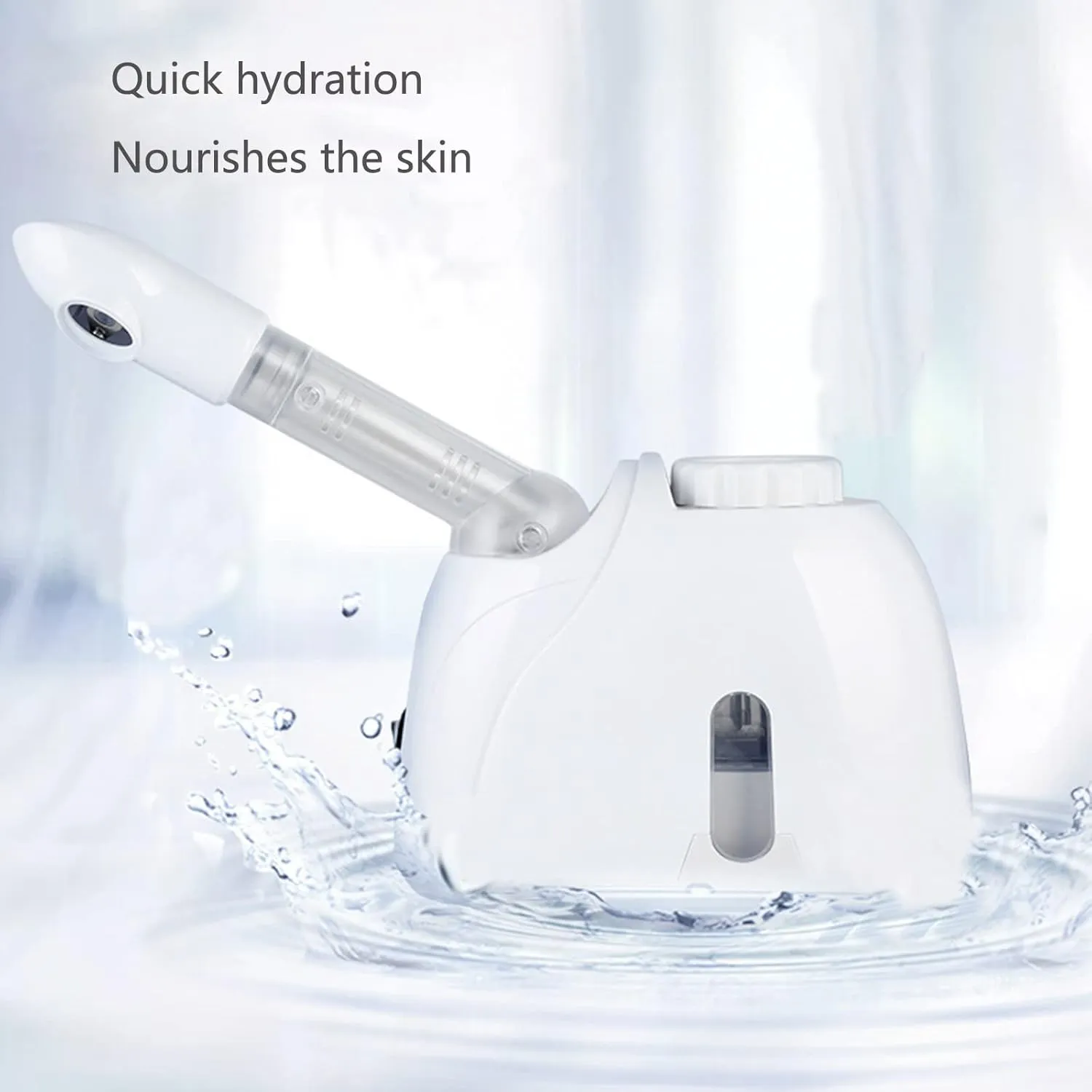Portable Facial Steamer with Extendable Arm Steaming Warm Mist Humidifier for All Skin Deep Cleaning,Face Spa,Sinuses Moisturizing,for Home or Salon (Hot Spray)