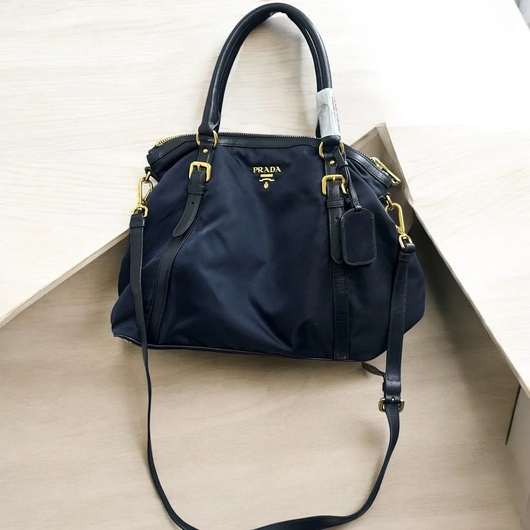 Prada Nylon Tote Handbag (H29 x L34 x W16 cm)