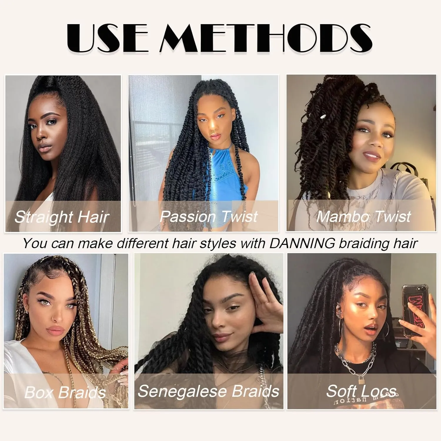 Pre-stretched Braiding Hair,Silky Braid Hair Extensions, Itch Free Crochet Twist Hair Braids, Yaki Texture Original Braiding Hair Pre Stretched(20''-8 packs, 1b30)