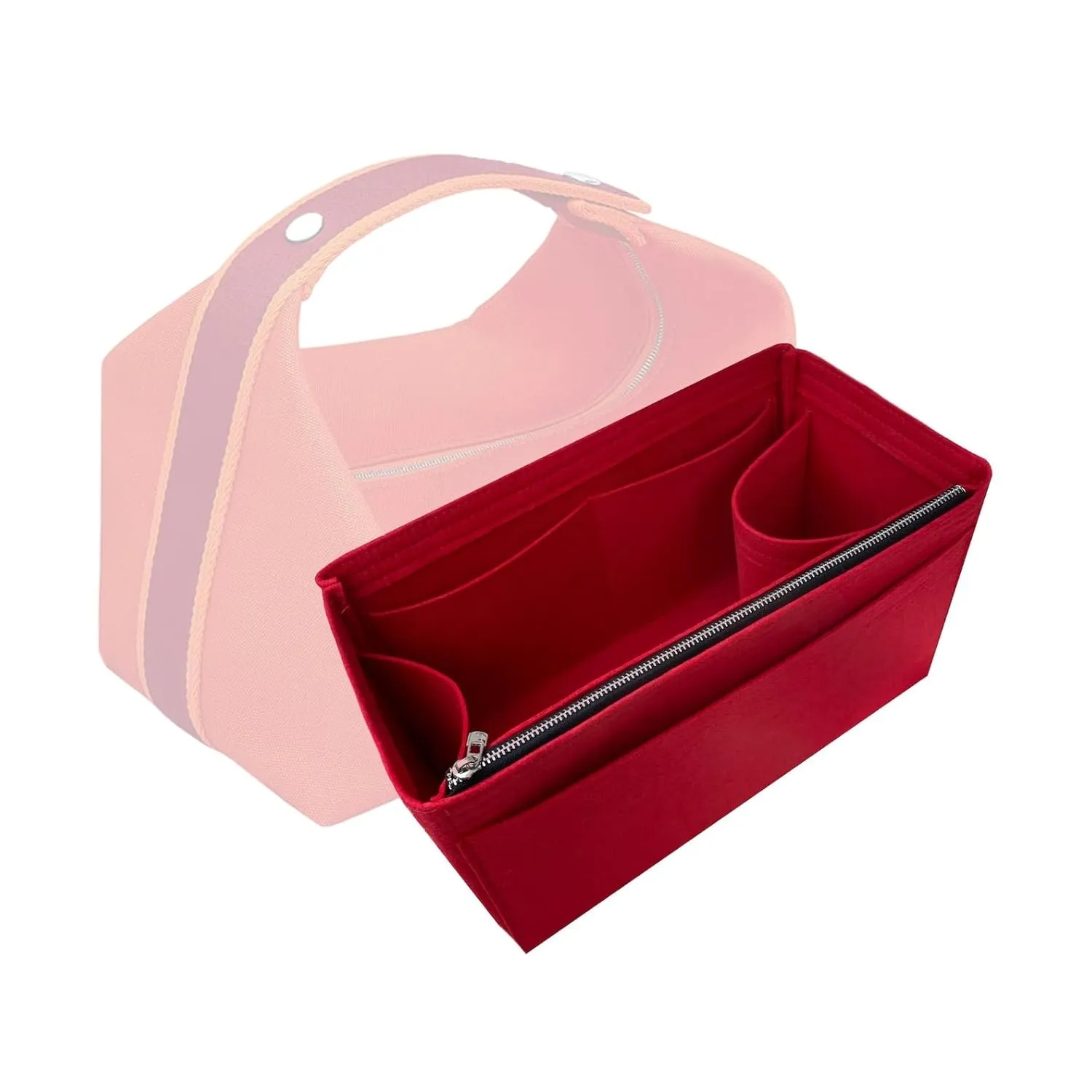 Premium Purse Organizer for Bride-a-brac Insert, PM Bride-a-brac case organizer, Trousse Bride A Brac GM Organizer, 2mm Thick Felt Snug Sturdy (For Large Bride-a-Brac (GM), Geyser Blue)