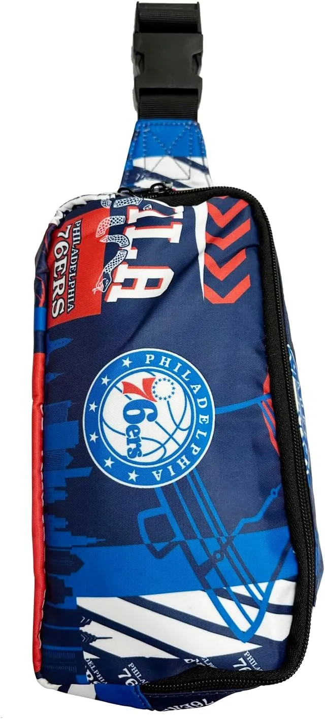 Pro Specialties Philadelphia 76ers Basketball Fanny Pack TM1872: Adult Bag (Street Series) Elevate Your Style with this Trendy Belt Bag - Ideal for Sports Enthusiasts. Perfect Waist Bag