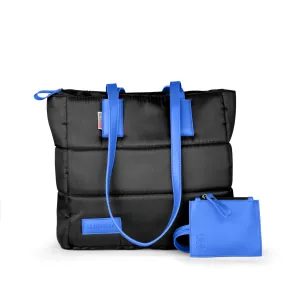 Puffer Medium Size Tote Bag With Wallet - Blue