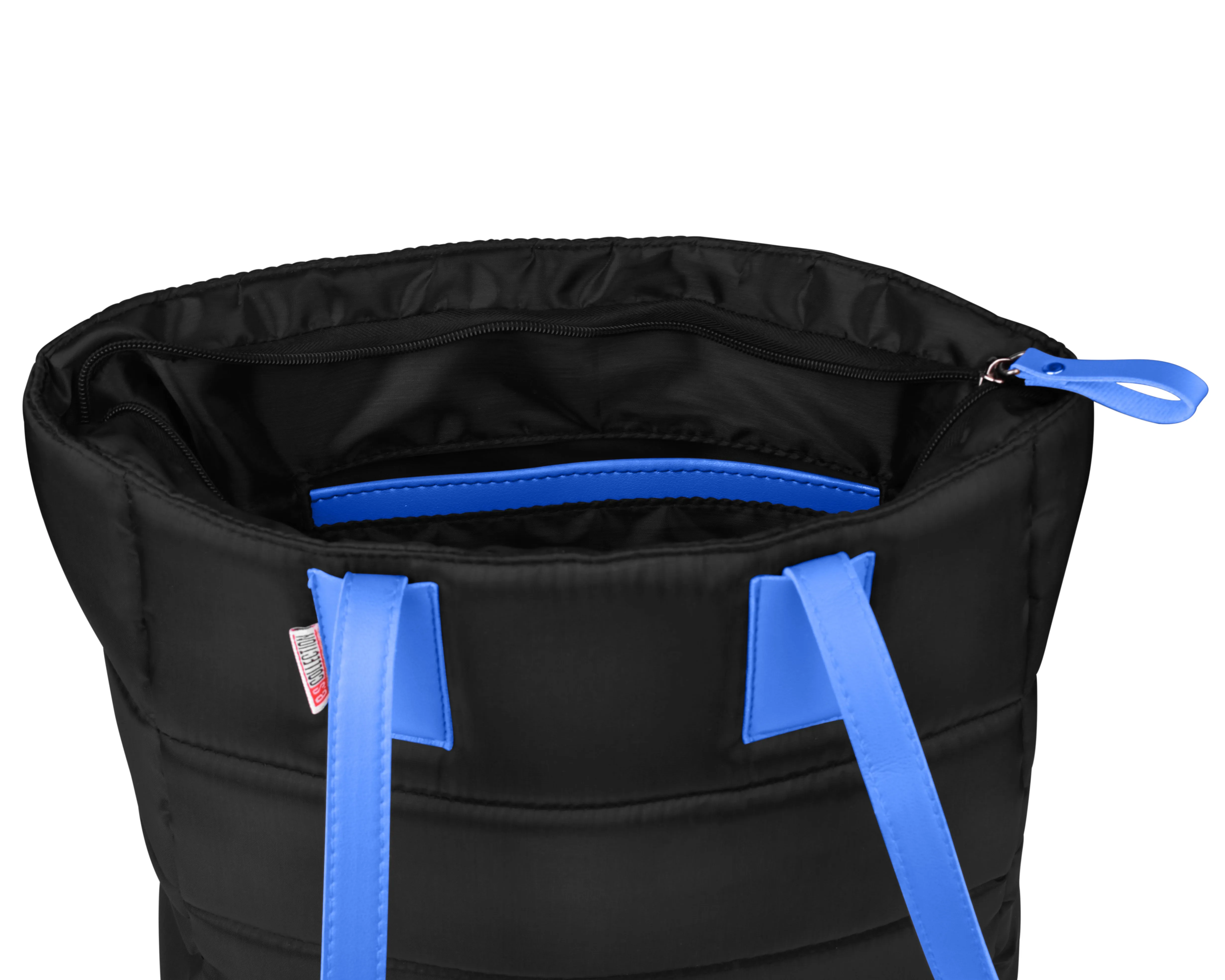 Puffer Medium Size Tote Bag With Wallet - Blue