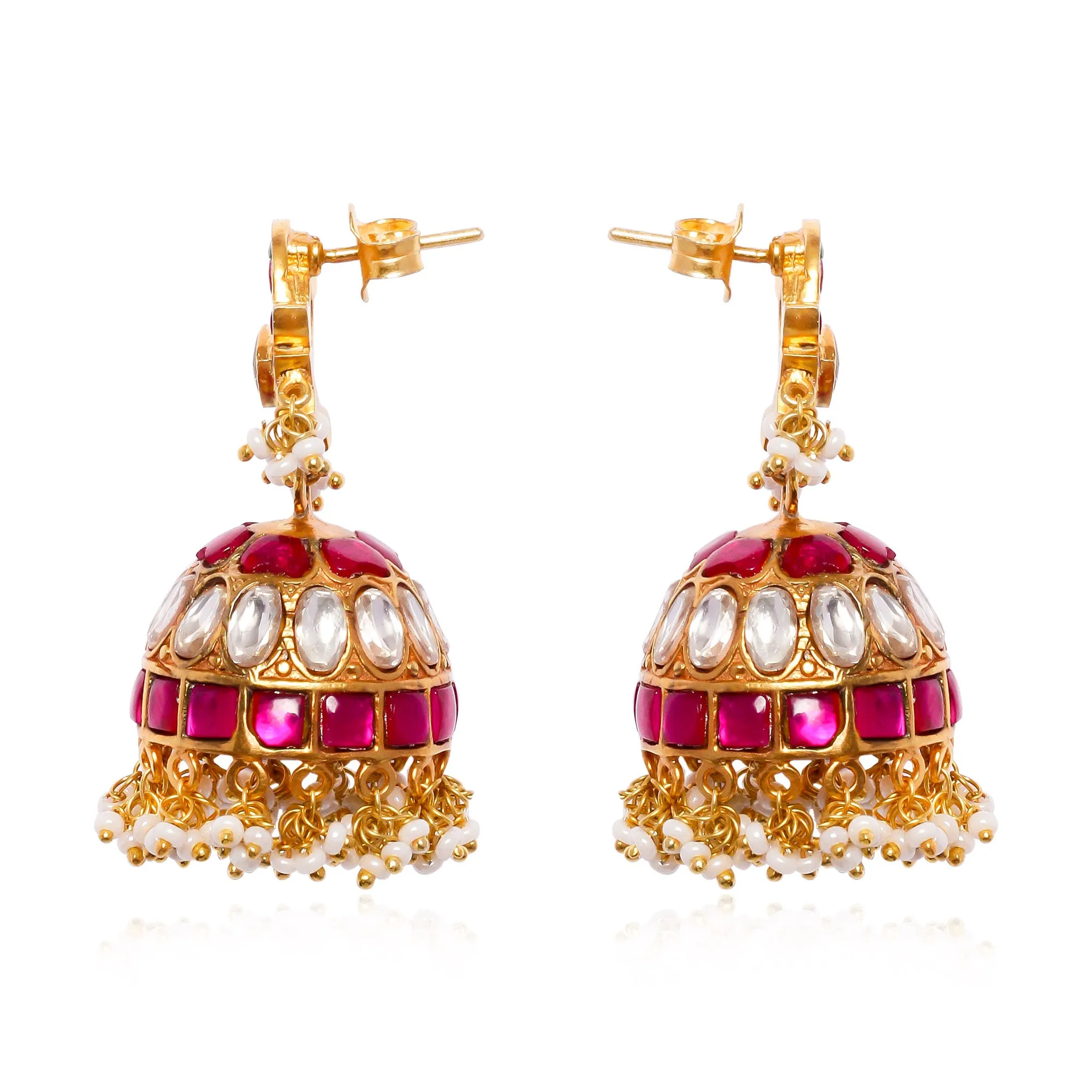 Pure 92.5 Silver Swan Jhumki Earrings