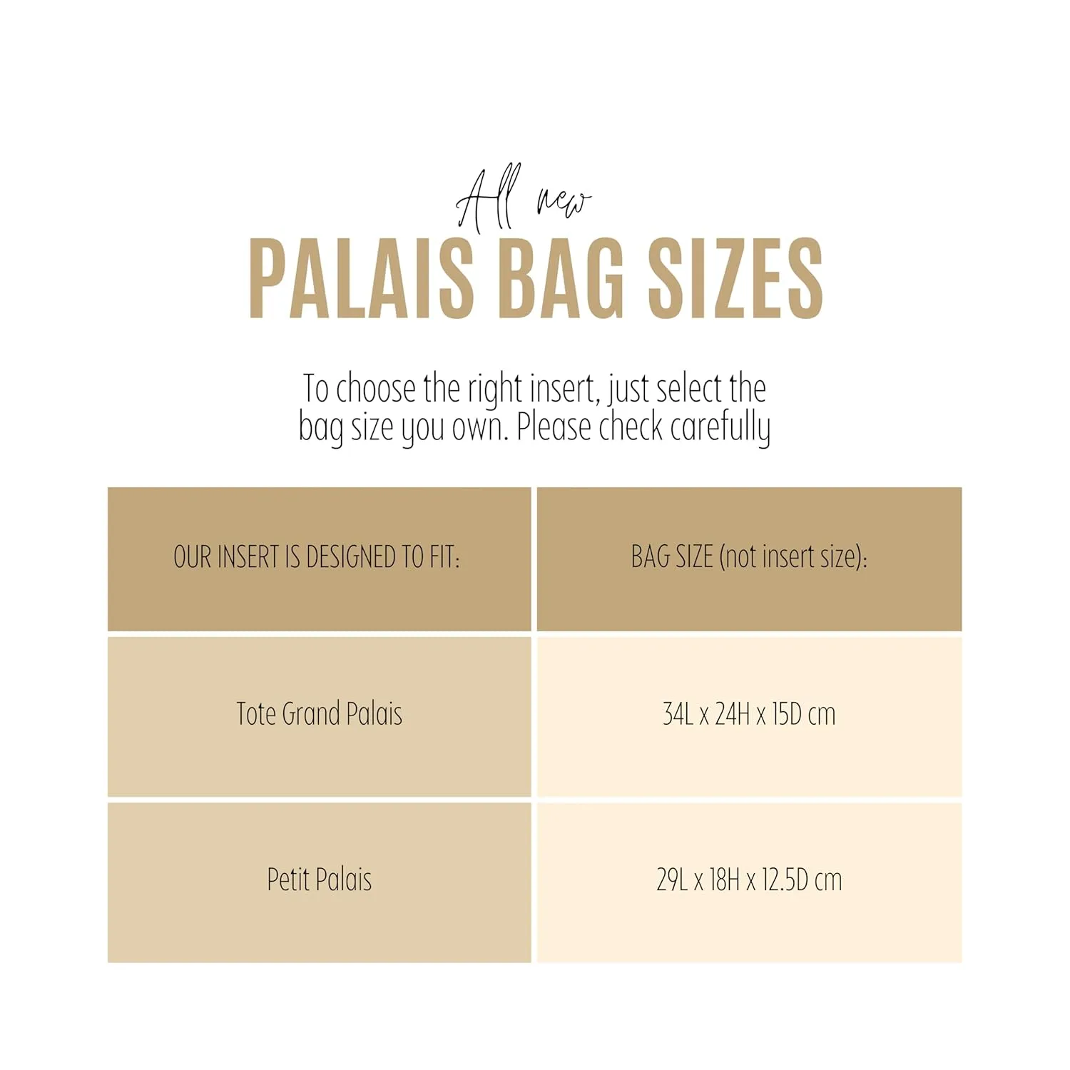 Purse Organizer for Grand Palais Lv Bag Insert, LV Palais Petit Organizer, Grand Palais Organizer, Handmade 2mm Premium Felt Snug Sturdy Gold Zipper (For Petit Palais, Sienna)