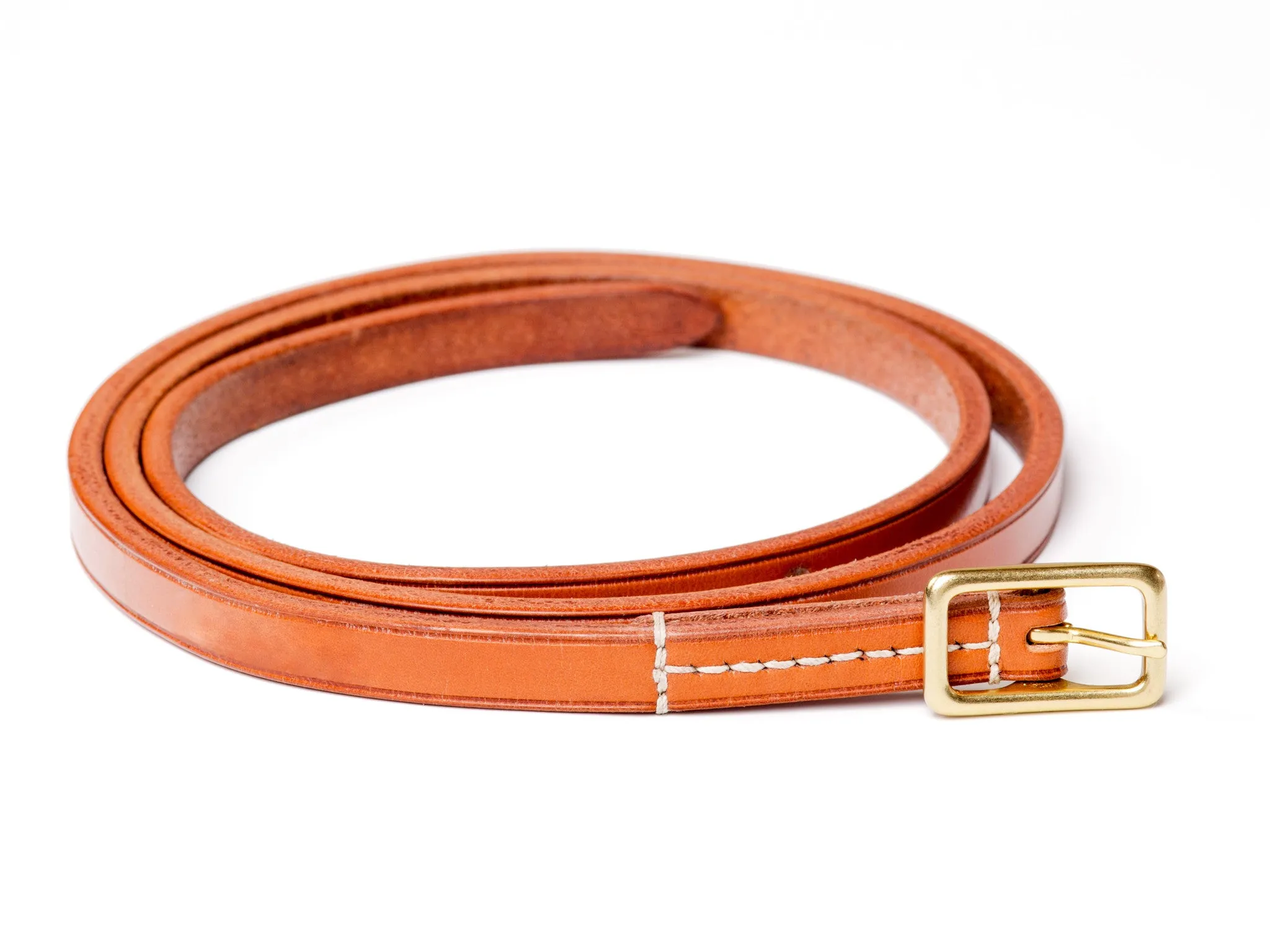 ½" buckled belt in tan English bridle