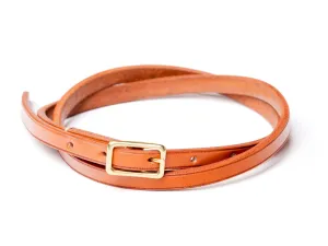 ½" buckled belt in tan English bridle